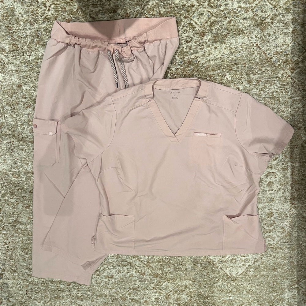 Jaanuu Blush Pink Women's Scrub Set